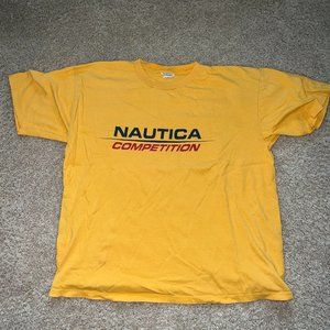 Vintage Nautica Competition T-Shirt Yellow M